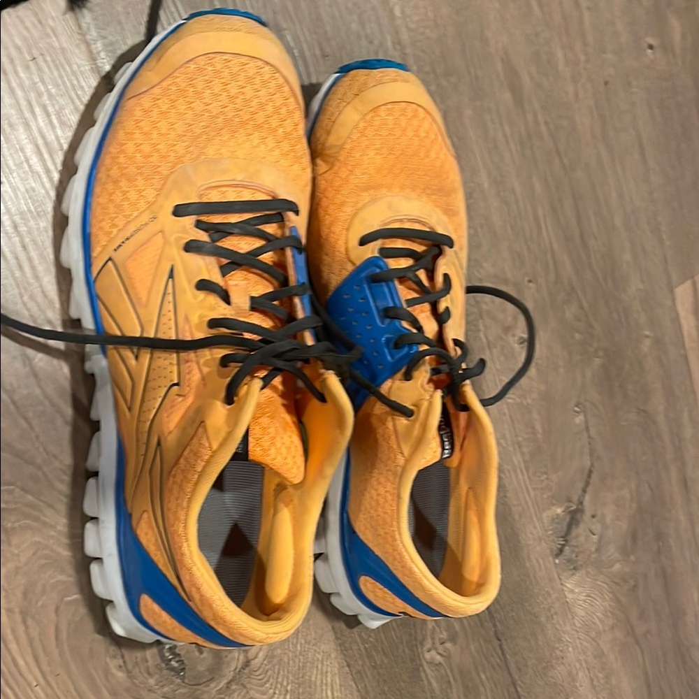 Reebok Men's Vibrant Orange and Blue Athletic Shoes